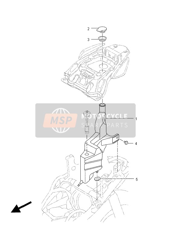 Yamaha NS50 AEROX 2014 Cuve à mazout pour un 2014 Yamaha NS50 AEROX